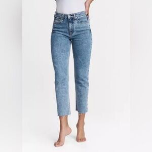 rag & bone Nina High Rise Cigarette Jeans Calypso Blue Size 26
